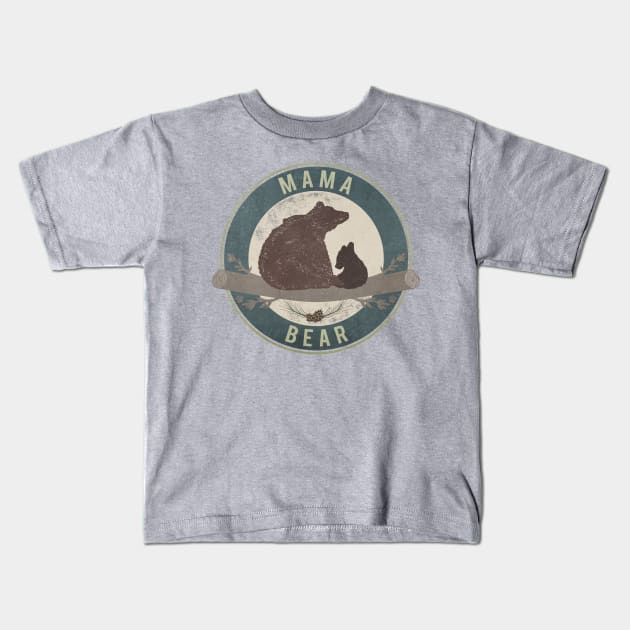 Mama Bear Kids T-Shirt by directdesign